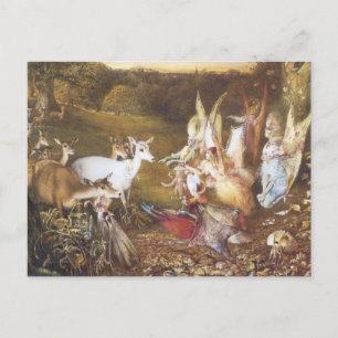 Carte Postale Fée vintage La forêt enchantée