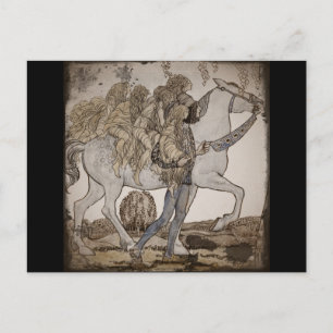 Carte Postale Féeries à cheval blanc