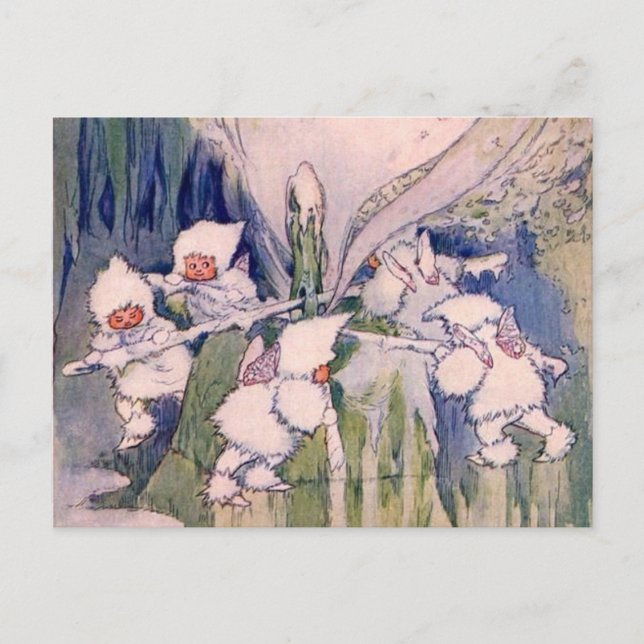 Carte Postale Féeries De Neige Faisant De La Neige (Devant)