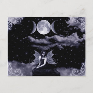 Carte Postale Fées, dragons et lunes