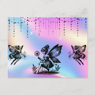 Carte Postale fées en imaginaire holographique magique