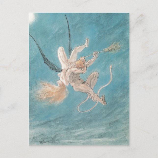 Carte Postale Félicien Rops - Le Satanique. Suppression (Devant)