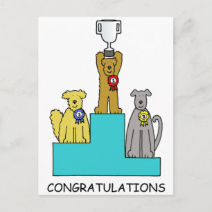 Carte Postale Félicitations à Dog Show