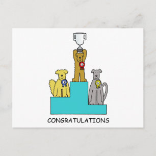 Carte Postale Félicitations à Dog Show
