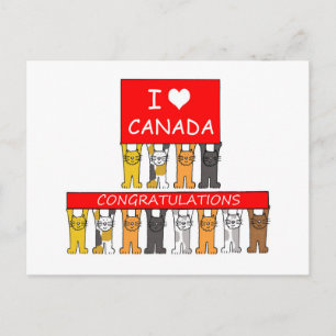 Carte Postale Félicitations à la citoyenneté canadienne
