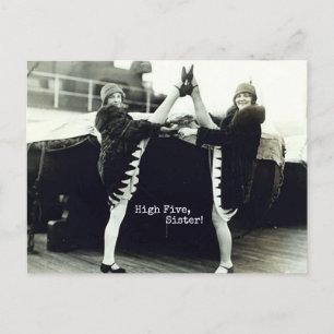 Carte Postale Félicitations à la danseuse Vintage High Five