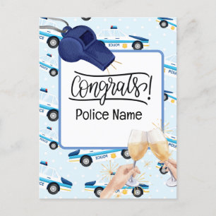 Carte Postale Félicitations à la police