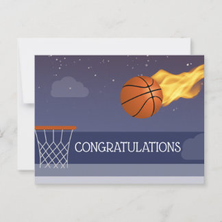 Carte Postale Félicitations à l'équipe de basket-ball Winning Po