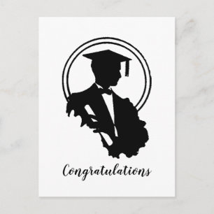 Carte Postale Félicitations à Retro Graduation