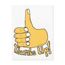 Félicitations à Thumbs Up Cartoon Postcard
