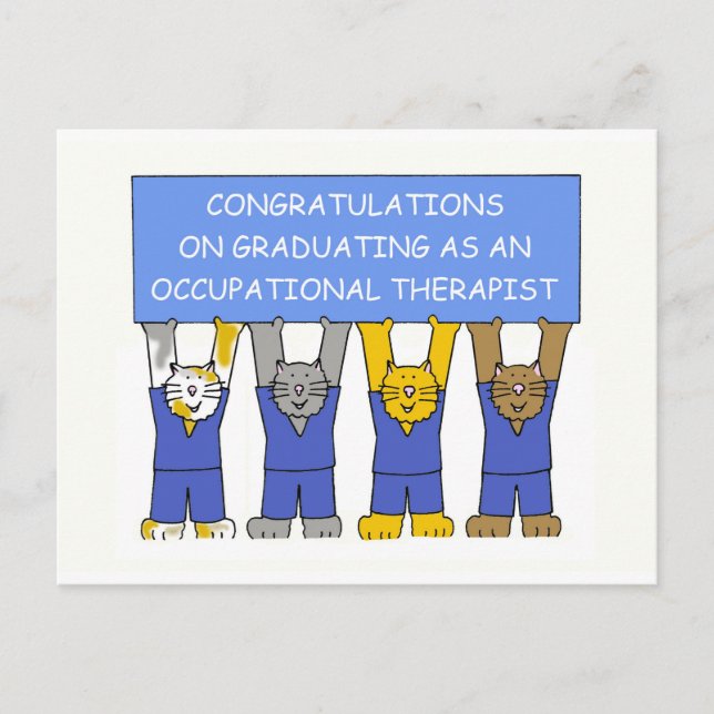 Carte Postale Félicitations au diplômé en ergothérapie (Devant)