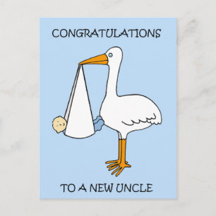 Carte Postale Félicitations au nouveau oncle pour le bébé garçon
