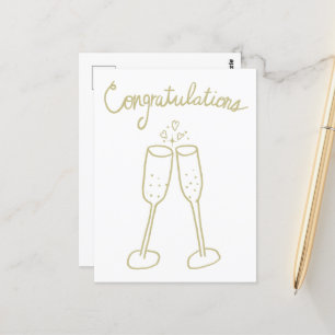 Carte Postale Félicitations Champagne À votre santé Croquis Dess