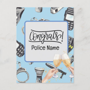 Carte Postale Félicitations de la police 