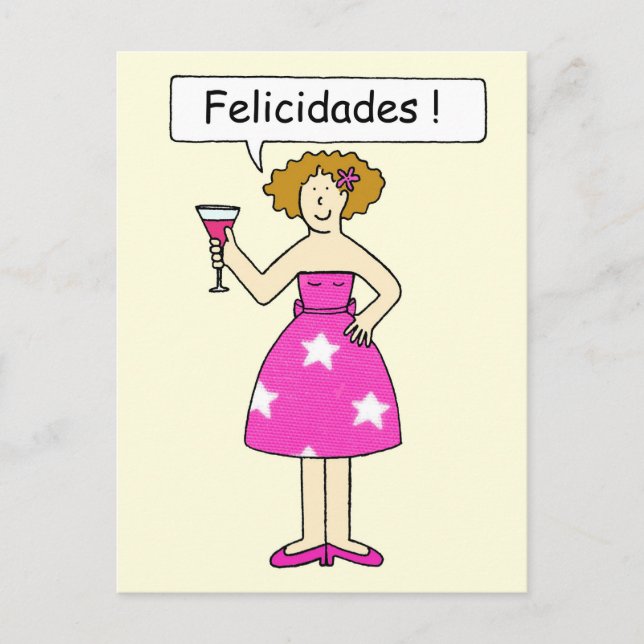 Carte Postale Félicitations en espagnol Felicidades (Devant)