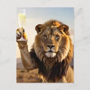 Carte Postale Félicitations Lion