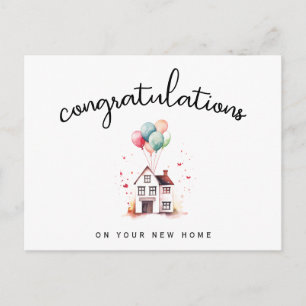 Carte Postale Félicitations Nouveau propriétaire Balloon Immobil