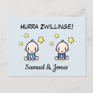 Carte Postale félicitations personnalisées pour la naissance de 