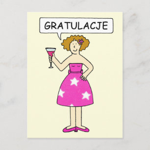 Carte Postale Félicitations polonaises Gratulacje