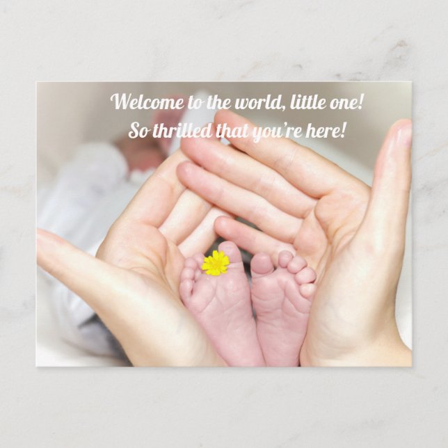 Carte Postale Félicitations pour la naissance de bébé (Devant)