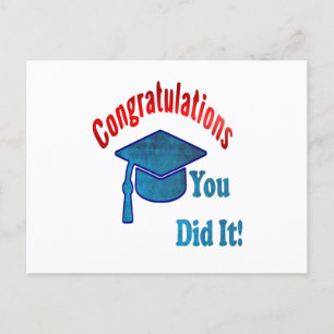 Carte Postale Félicitations pour la remise des diplômes