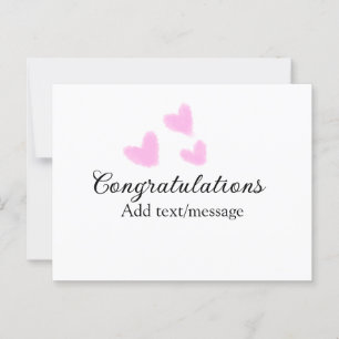 Carte Postale Félicitations pour la remise des diplômes cœur ros