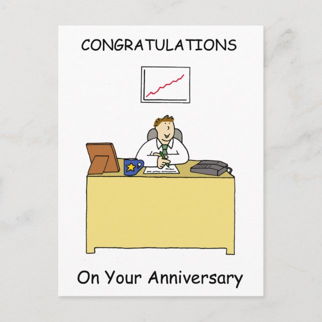 Carte Postale Félicitations pour l'anniversaire du travail pour  (Devant)