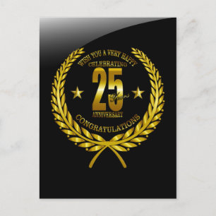 Carte Postale Félicitations pour le 25e Anniversaire