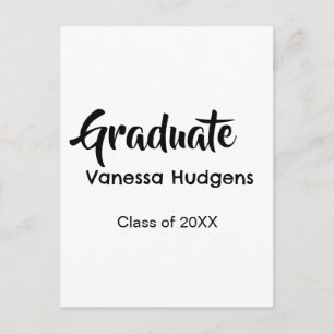 Carte Postale Félicitations pour le diplôme nom date année class