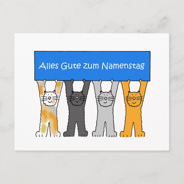 Carte Postale Félicitations pour le jour du nom allemand (Devant)