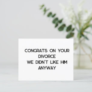 Carte Postale Félicitations pour un divorce