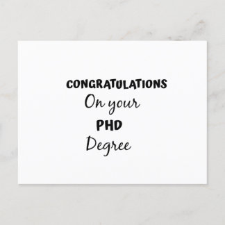 Carte Postale félicitations pour votre diplôme de doctorat