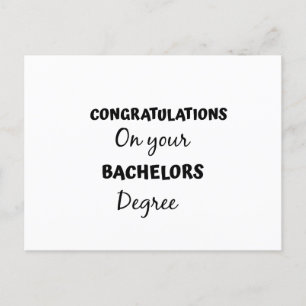 Carte Postale félicitations pour votre diplôme de licence