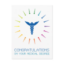 félicitations pour votre diplôme médical : rainbow