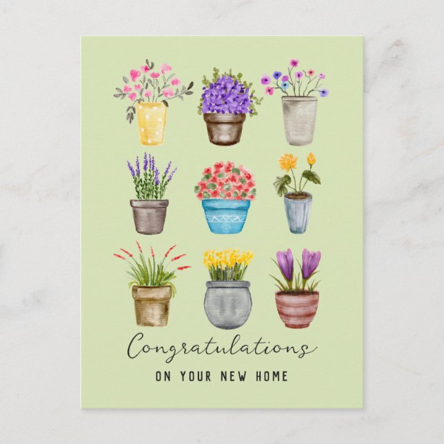 Carte Postale Félicitations pour votre nouvelle maison jolies pl (Devant)