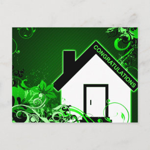 Carte Postale félicitations pour votre nouvelle maison : maison 