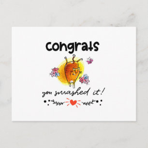 Carte Postale Félicitations Vous Avez Réussi Joli Chat Dessin An
