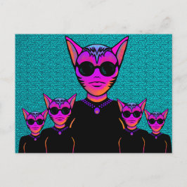 Carte Postale Feline character