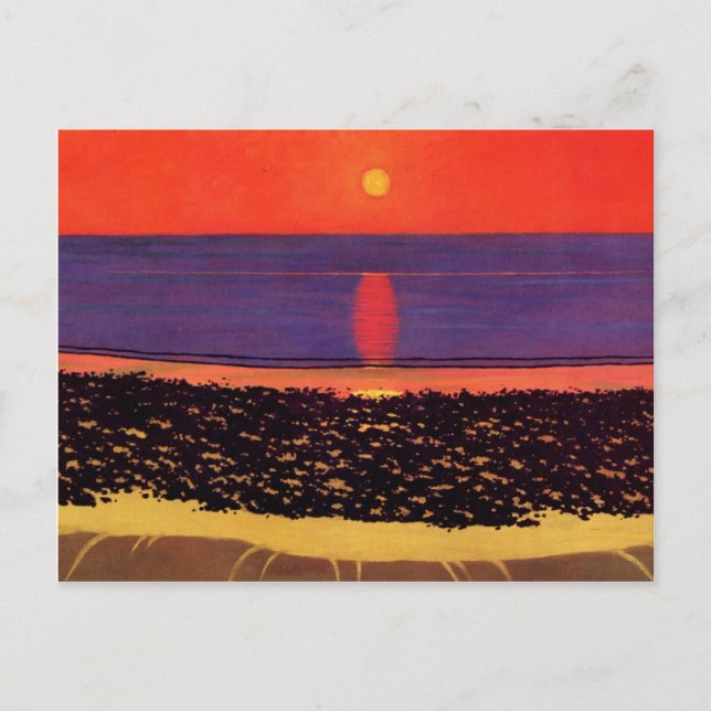 Carte Postale Felix Vallotton - Pour coucher de soleil avec Vill (Devant)