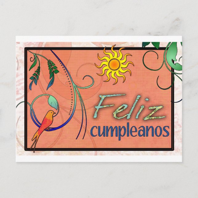 Carte Postale Feliz Cumpleanos (Devant)