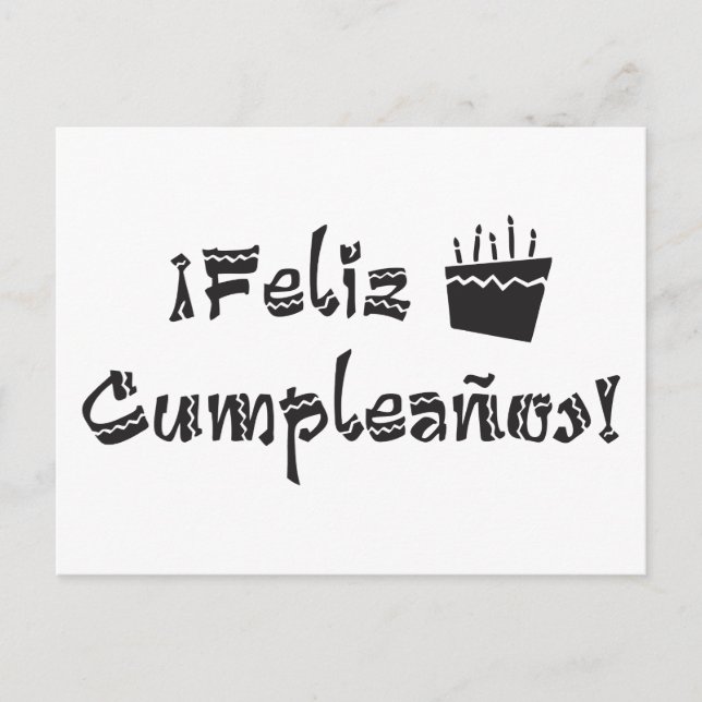Carte Postale feliz cumpleanos arriba cake (Devant)