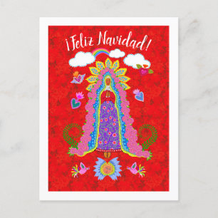Carte Postale Feliz Navidad Lady de Guadalupe