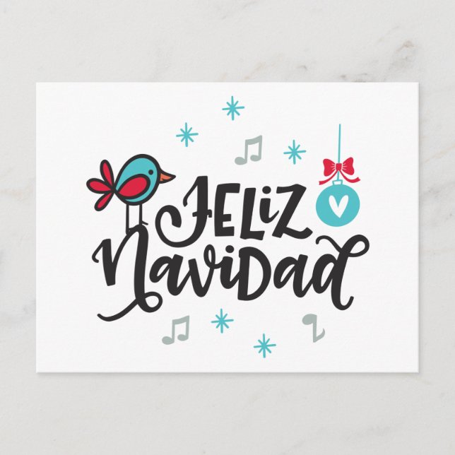 Carte Postale Feliz Navidad, Noël espagnol (Devant)
