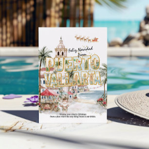 Carte Postale Feliz Navidad   Noël tropical à Puerto Vallarta