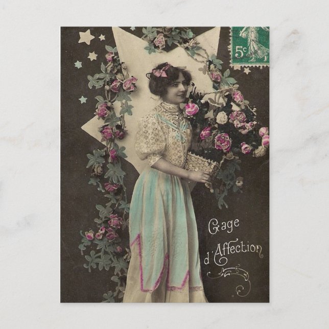 Carte postale féminine vintage (Devant)