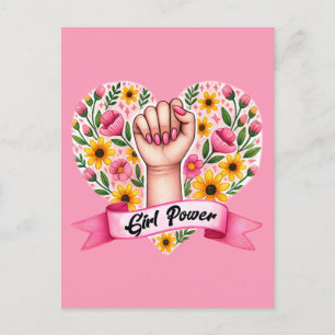 Carte Postale Feministe du pouvoir féminin