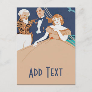 Carte Postale Femme à bord du navire
