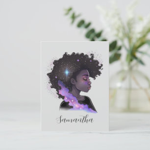 Carte Postale Femme Afro-étincelante