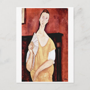 Carte Postale Femme au éventail, Modigliani