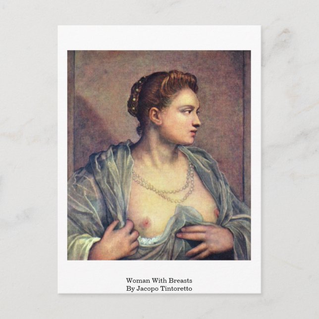 Carte Postale Femme Au Sein De Jacopo Tintoretto (Devant)